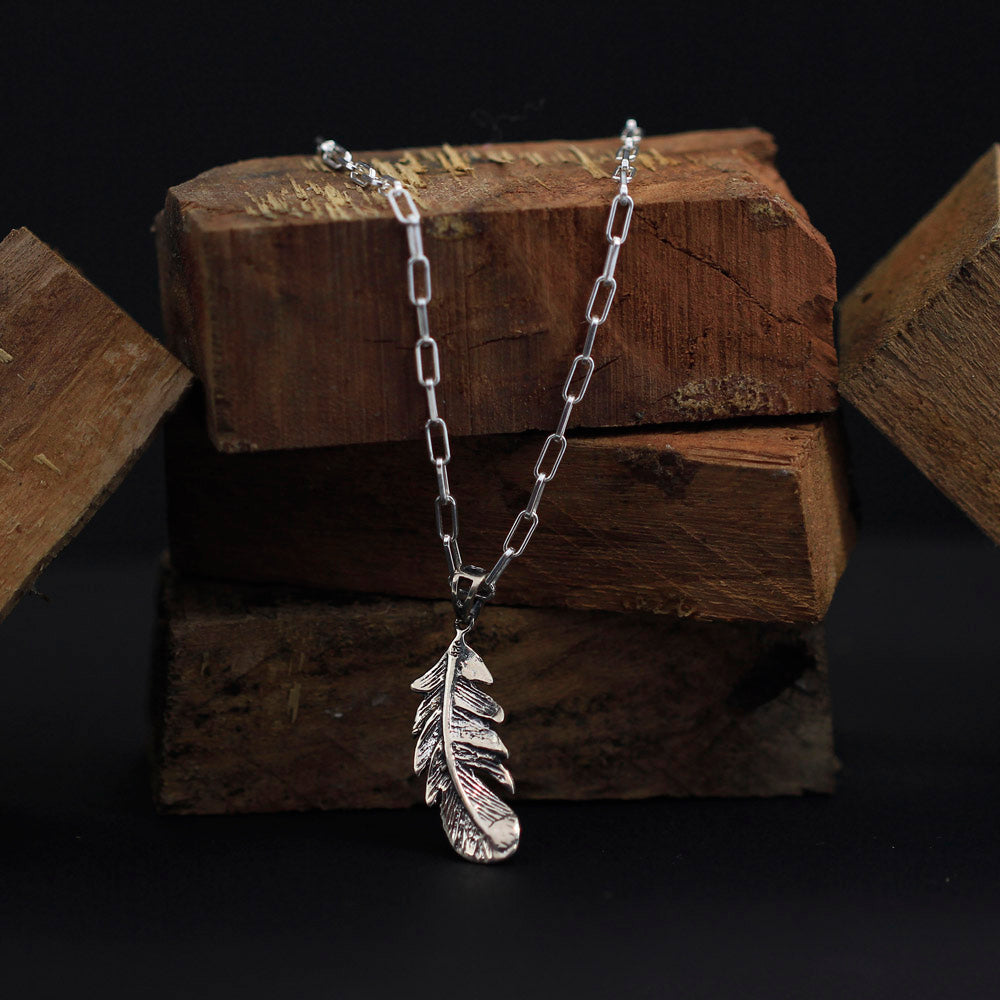 Pendant Necklace Dollar Chain For Men Men Feather Pendant Chain
