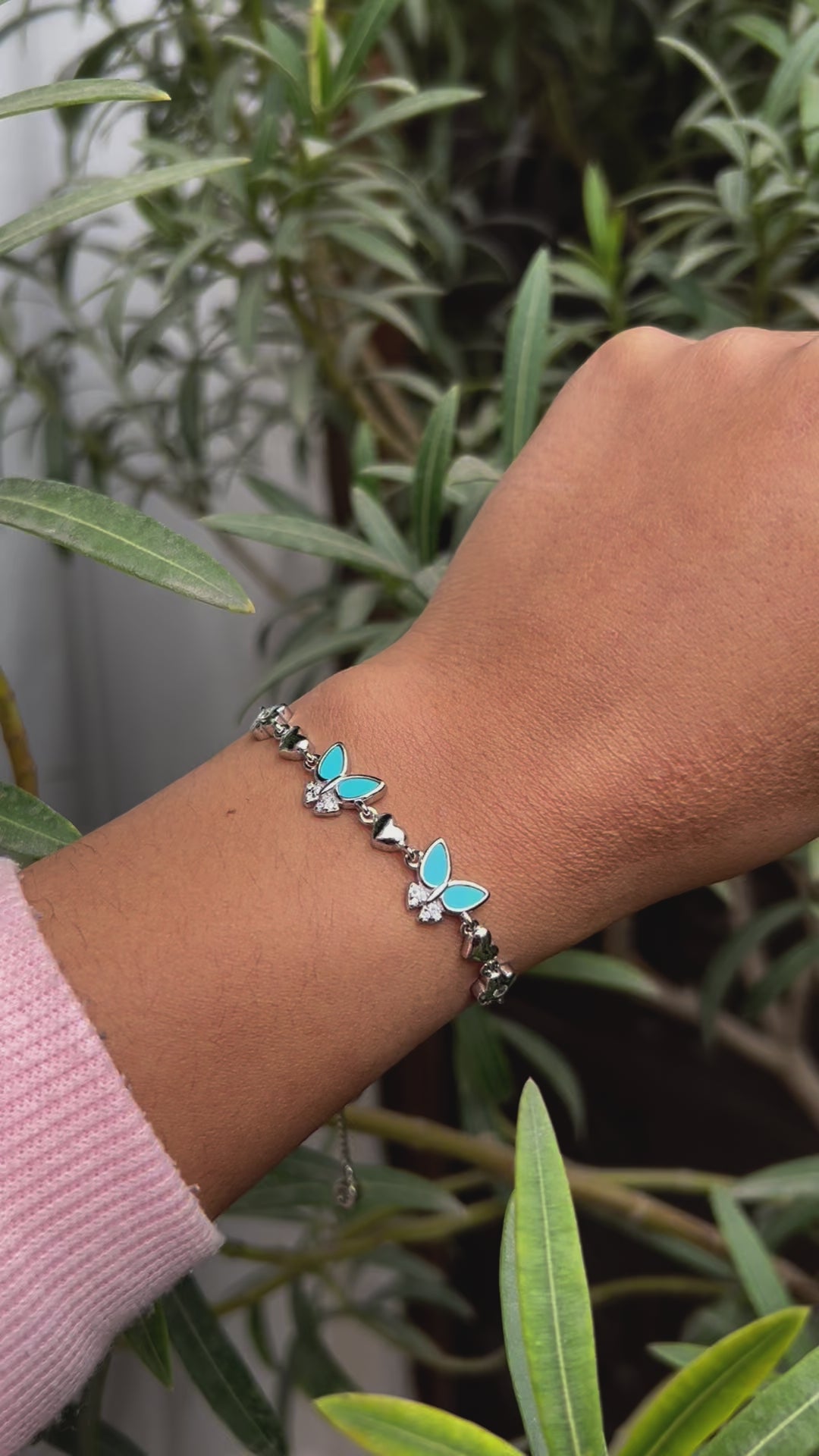 Shop Now Butterfly Design Silver Bracelet - Ornate Jewels