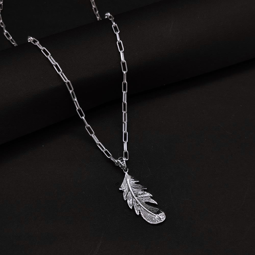 Diamond Feather Pendant | Ankha Jewellery